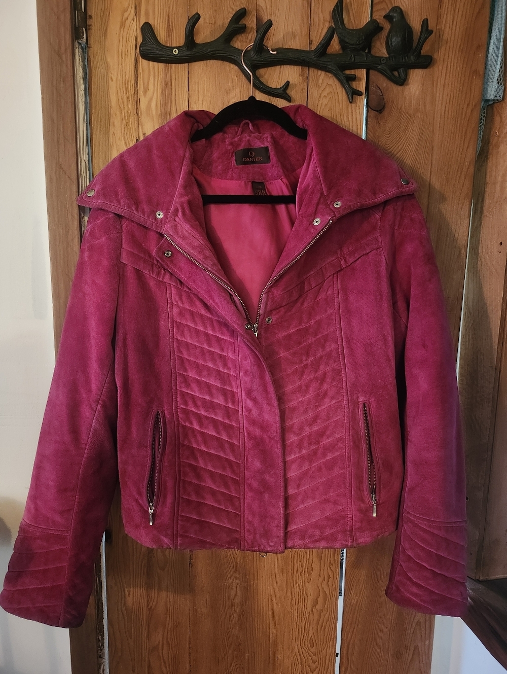 Danier Suede Jacket Pink